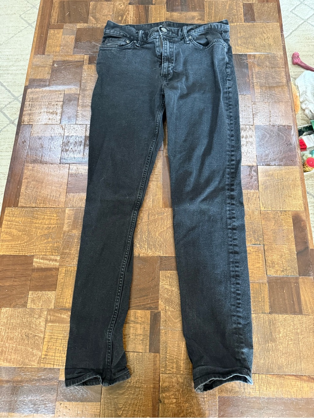 H&M Black Slim Straight Jeans